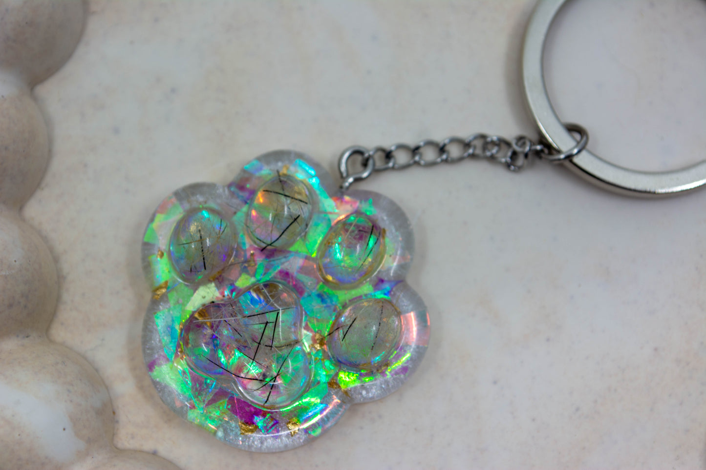 Porte-clés souvenirs patte de chien