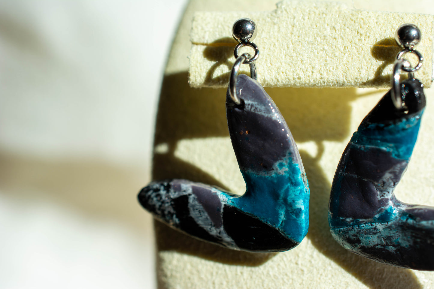 Boucles d'oreilles Cœurs marbrées