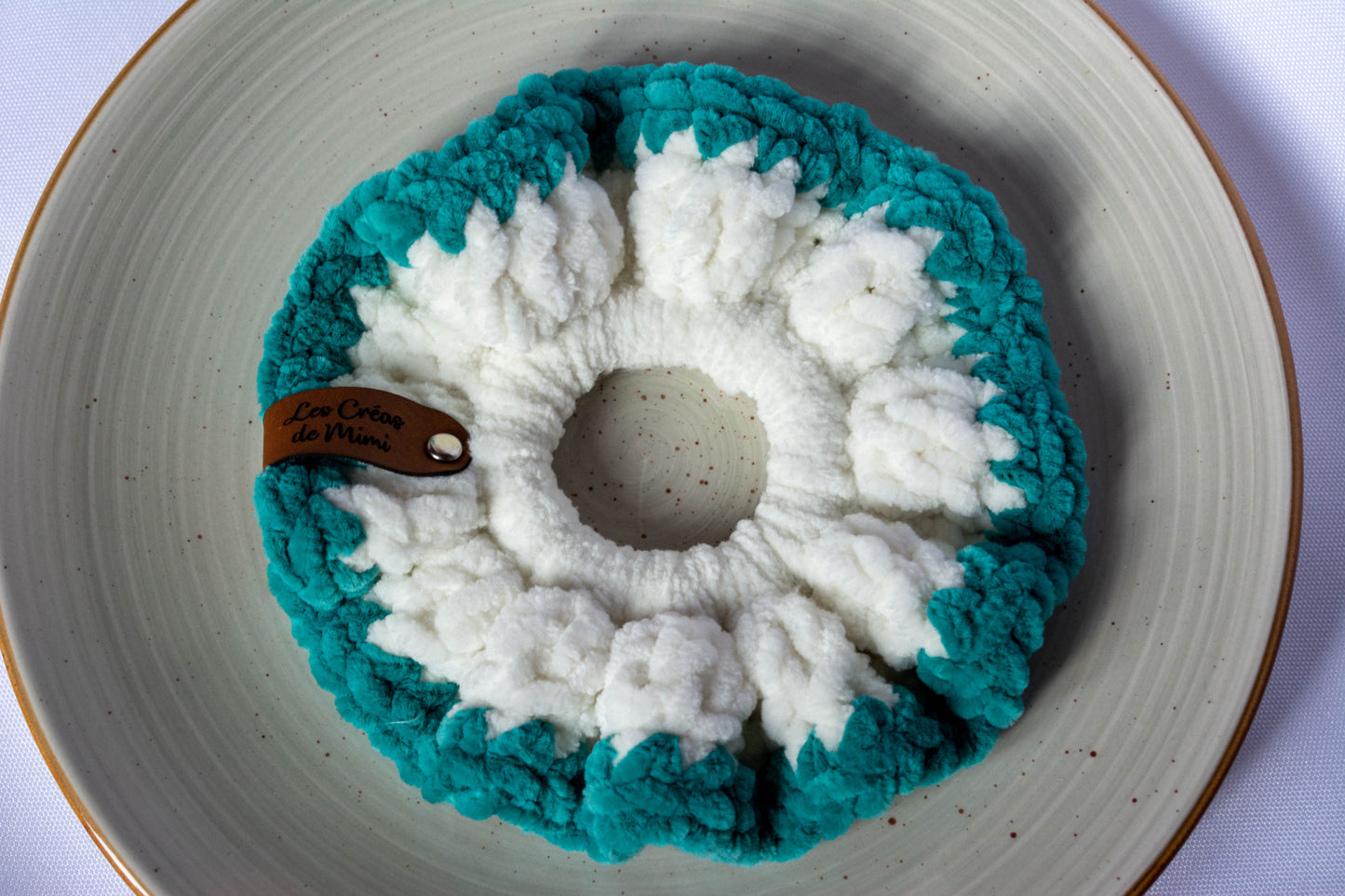 Chouchou au crochet Bicolore