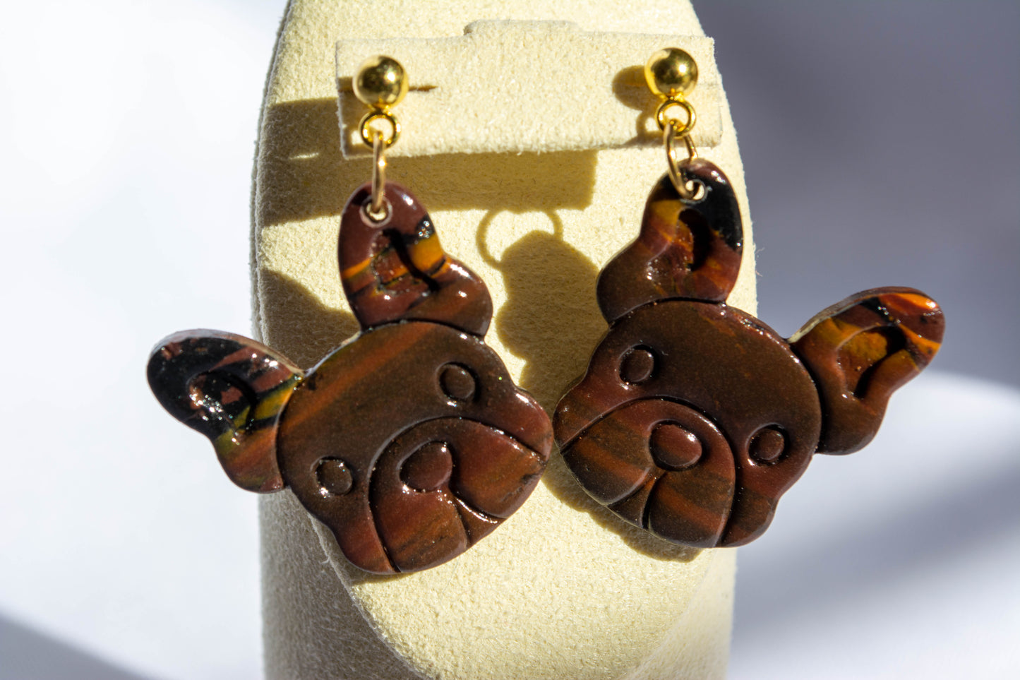 Boucles d'oreilles Bouledogue