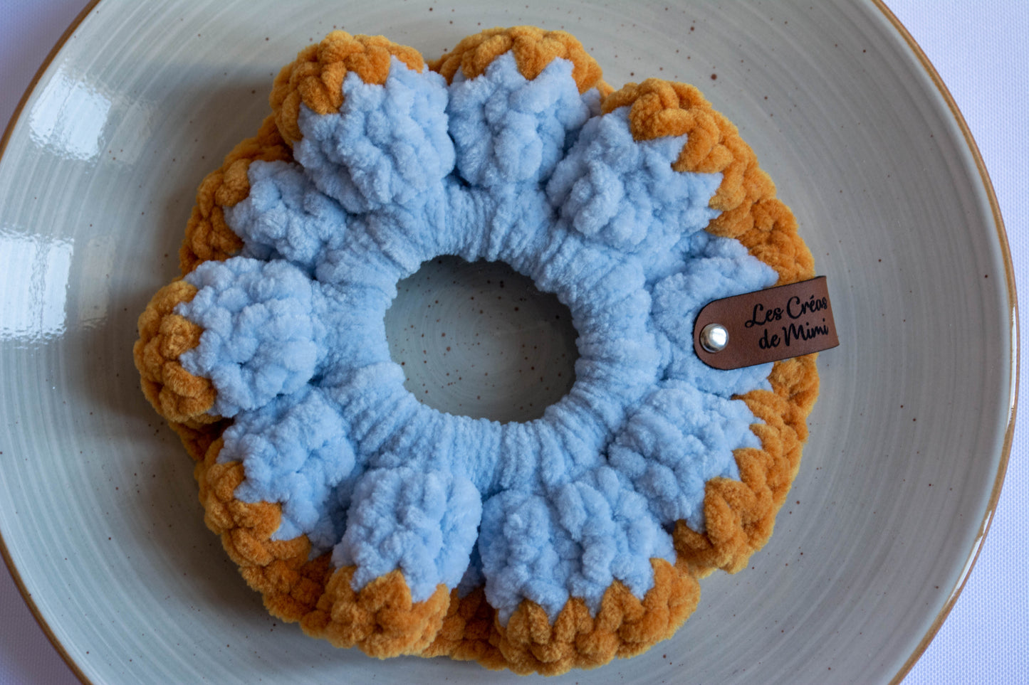Chouchou au crochet Bicolore