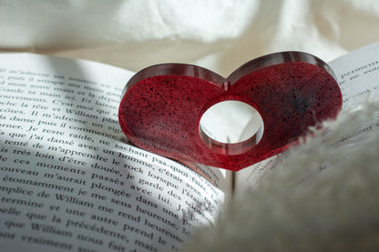 Bague de lecture rouge et noir transparent