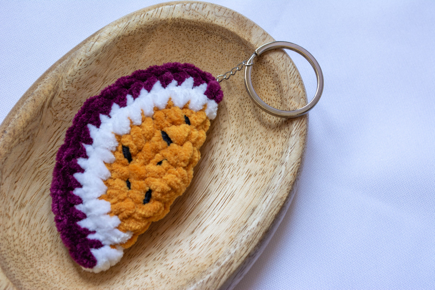 Porte-clés fruit au crochet