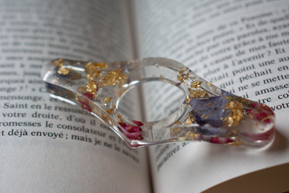 Bague de lecture avec fleurs