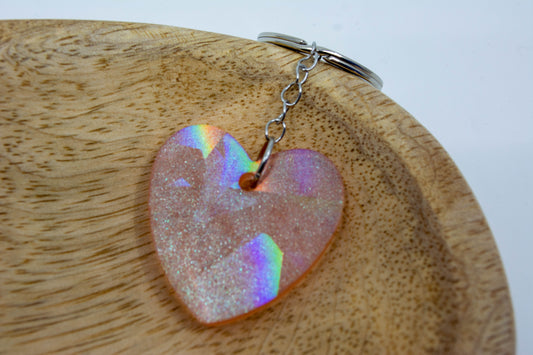 Porte-clés Cœur holographique