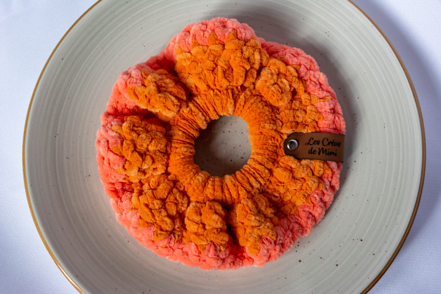 Chouchou au crochet Bicolore