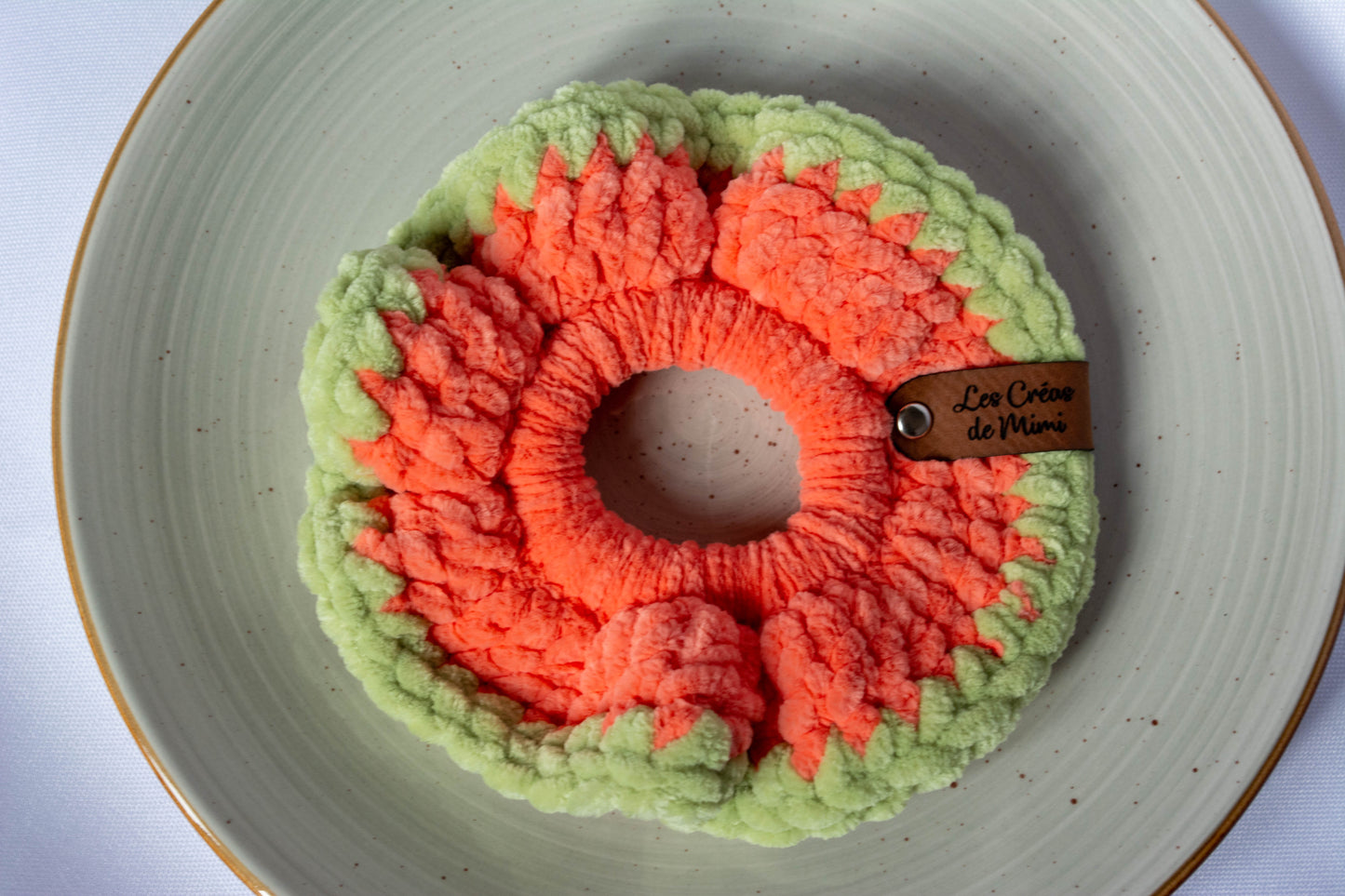 Chouchou au crochet Bicolore