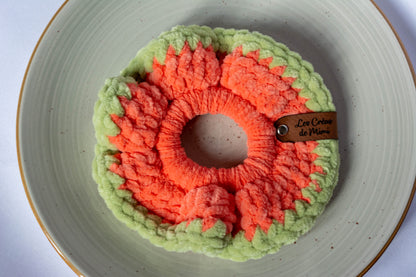 Chouchou au crochet Bicolore