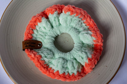 Chouchou au crochet Bicolore