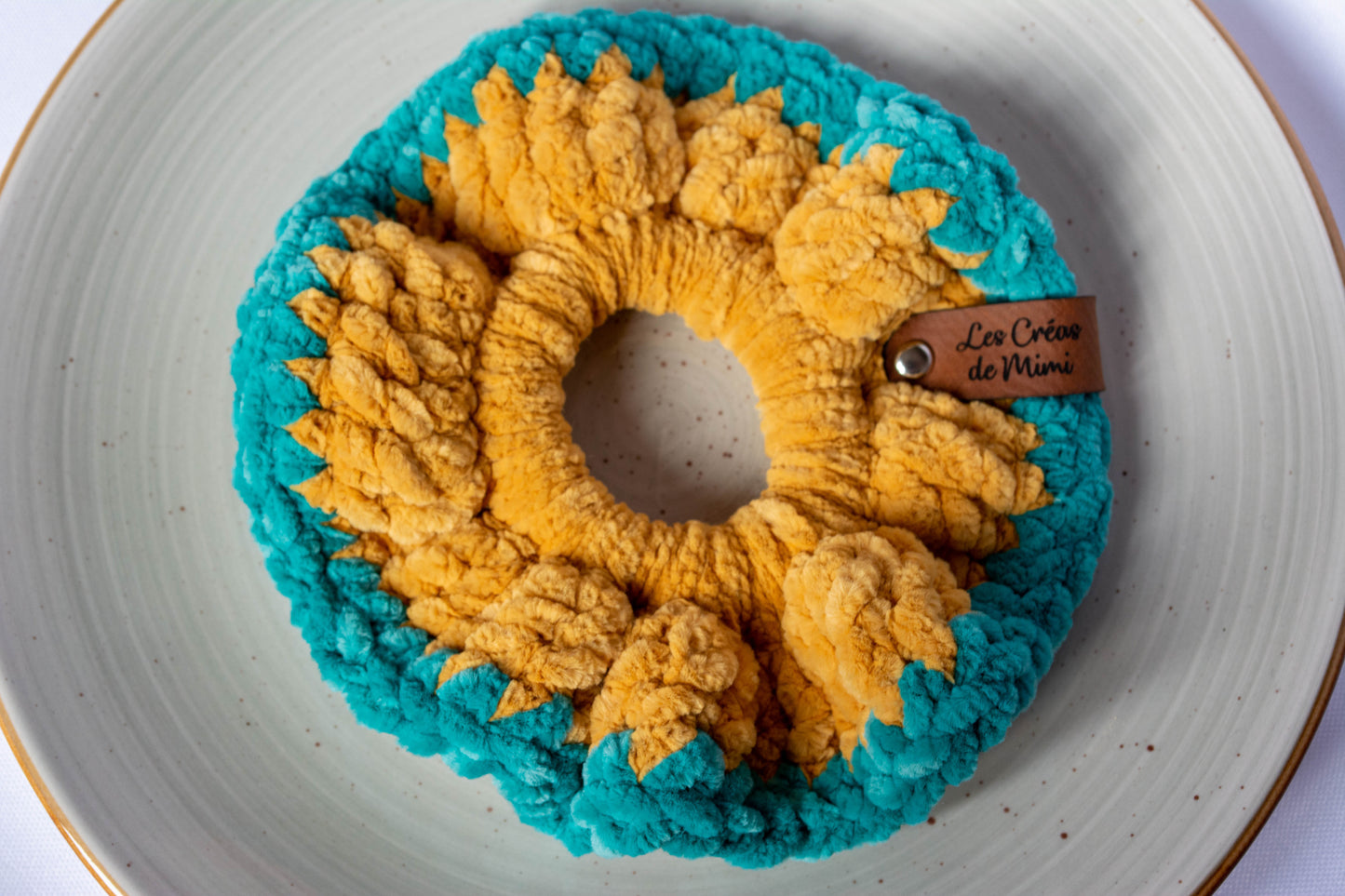 Chouchou au crochet Bicolore