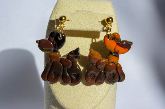 Boucles d'oreilles Chien Ballon