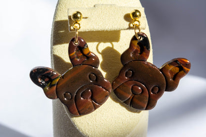 Boucles d'oreilles Bouledogue